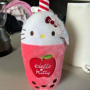 New with tags Hello Kitty Plush Boba Drink Toy